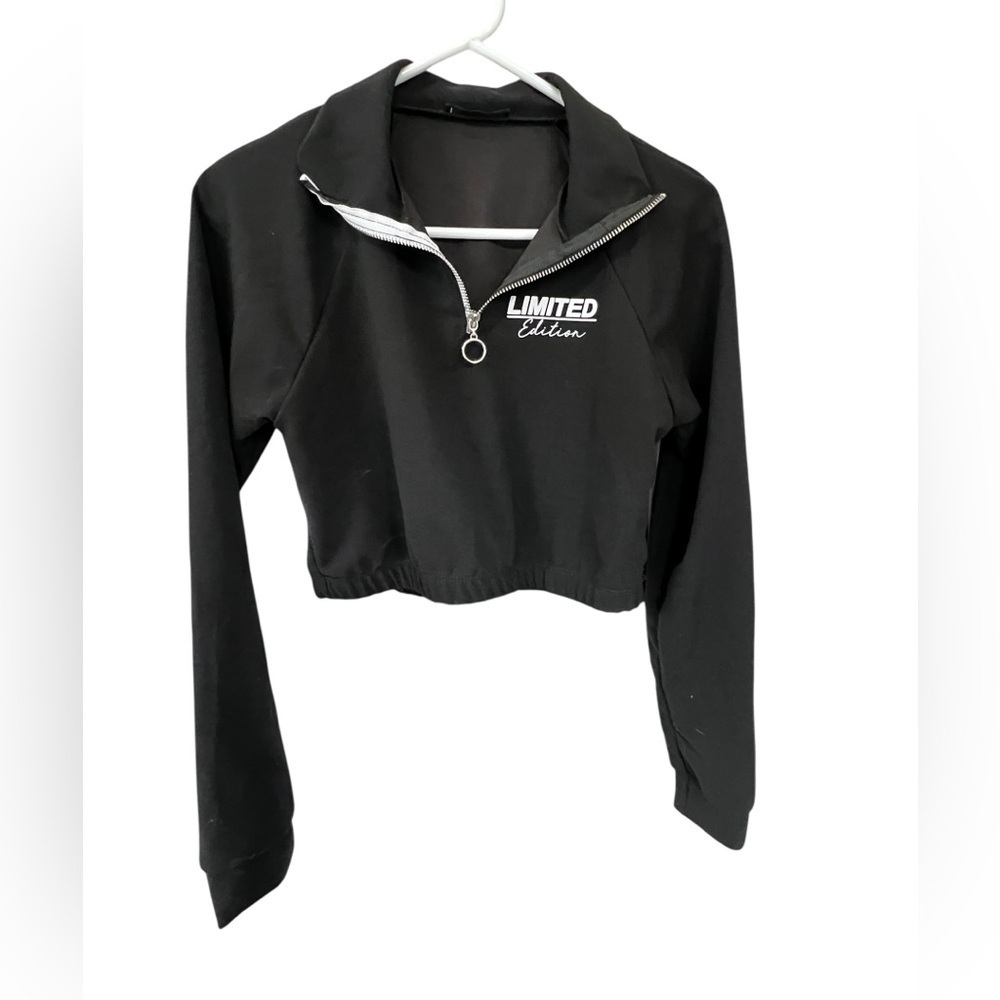 G mini black quarter zip track jacket